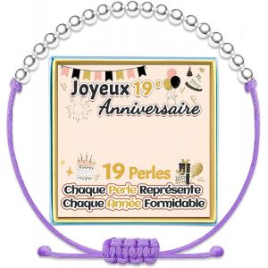 ERYI-Anniversaire Bracelets Cadeau D'Anniversaire 5 6 7 8 9 10 11 12 13 14 15 16 17 18 19 20 21 Ans Fille Cadeaux Pour Femme Bracelet Anniversaire Original Idee Argent Bijoux Unique Petit-Fille Niece - Neuf