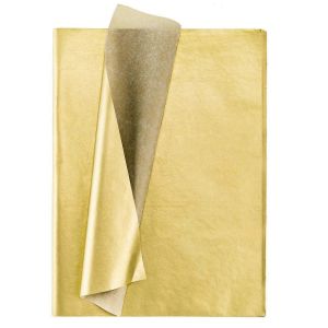 Papier De Soie Dor&eacute;,100 Feuilles De Papier Cadeau M&eacute;tallique Pour F&ecirc;te D'anniversaire,Anniversaire Saint-Valentin - Neuf