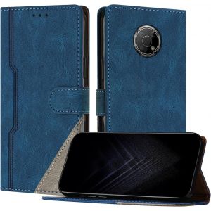KAL-&Eacute;tui Pour Nokia G300, Housse En Cuir Pu Avec [Protection Antichoc Tpu] [Fonction Support] [Porte-Cartes ] Antichoc Magn&eacute;tique Coque Pour Nokia G300 - Bleu - Neuf