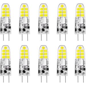 Ampoule Led G4, Blanc Froid 6000k, 3w Équivalent Halogène 30w, 300lm, 12v, Non Dimmable, Petite Ampoule À Économie D'énergie Pour Hottes/Lustres, Lot De 10[Amp746536] - Neuf