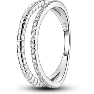 Kahfl-925 Bagues En Argent Sterling Pour Femmes Bague Empilable Cz Étoile Lune Croix Éternité Bandes De Fiançailles Bague Cadeau Pour Elle - Neuf