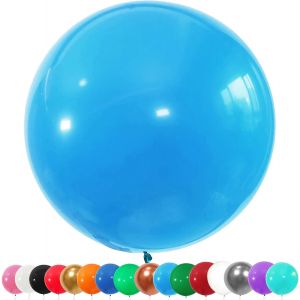 Lot De 6 Ballons G&eacute;ants En Latex, 90Cm - Ballons Bleu Clair Helium Pour F&ecirc;tes, Anniversaires, Mariages, Bapt&ecirc;mes, No&euml;l, Carnaval, C&eacute;r&eacute;monies (36 Pouces) - Neuf