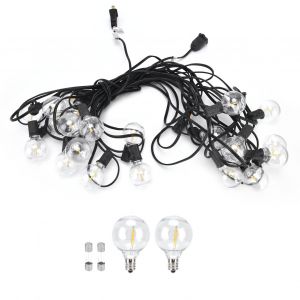 Hjlian Guirlande Lumineuse D'exterieur 24 Led Etanche G40, Lampe Suspendue Pour Fete De Fin D'annee, Jardin, Arriere-Cour - Neuf