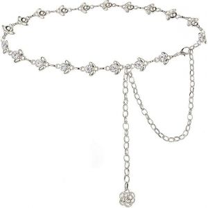 Ceinture Chaîne En Argent Pour Femme Avec La Chaîne De Taille En Strass - Neuf