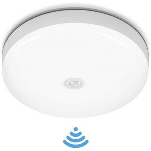 Plafonnier Led 12 W Avec D&eacute;tecteur De Mouvement, Contr&ocirc;le Du Son Et De La Lumi&egrave;re &Agrave; Induction Infrarouge - Neuf