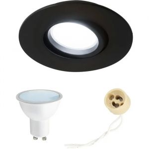 Spot Encastrable Led - Edo Solutions - Edo777861-5w6500k-801038-1pak - Noir - Orientable - 5,5w 6500k Ip44 - Neuf