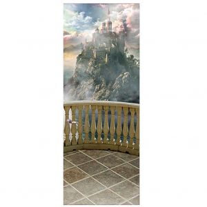 Hjlian Lot De 2 Autocollants De Porte Amovibles En Pvc 3d Style Balcon Pour Decoration Interieure - Neuf