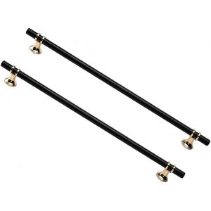 YUJTG-2pcs Poignee de Meuble Cuisine Noir Dorée Poignées pour Placard Entraxe 320mm Poignée Meuble Poignées en Alliage de Zinc - Neuf