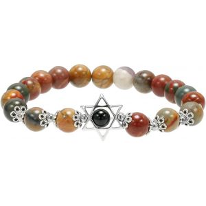 Kal-8mm Naturel Lapis Lazuli Chakra Pierre Bracelet Extensible, Perles Rondes Charme Méditation Pour Femmes Hommes - Neuf