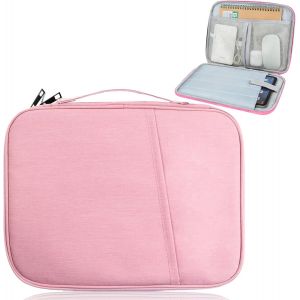 ELVORIX-9-11"" &Eacute;tui pour Tablette, Housse Tablette avec Poign&eacute;e, Protection Compatible avec iPad Pro/Air 11"", iPad A16 11"".Gen 10,9"", iPad Pro 11 M4, Galaxy Tab A9+/S9 FE, avec Compartiments (Rose) - Neuf