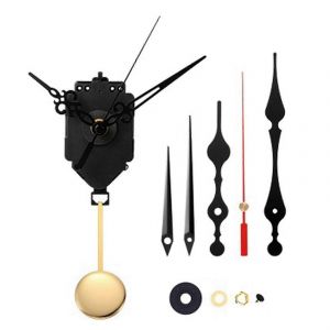 Mécanisme de mouvement d'horloge à pendule à quartz Kit de bricolage avec 3 paires d'aiguilles différentes pour la réparation d'horloge murale - Neuf