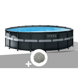 Kit piscine tubulaire Intex Ultra XTR Frame ronde 5,49 x 1,32 m + 20 kg de z&eacute;olite - Neuf