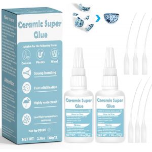 60 g colle extra forte,Colle c&eacute;ramique transparente,Super Glue Extra Forte Pour R&eacute;paration de Porcelaine et Poterie,Colle Forte Instantan&eacute;e pour Porcelaine - Neuf
