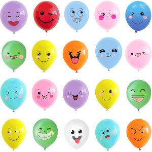 Émoticônes Ballons, 100 Ballons Smiley,Ballon en Latex,Ballon Emoticones Amusant,Émotion Série Balloons Drôles,pour Fêtes D'anniversaire Mariage Décoration - Neuf