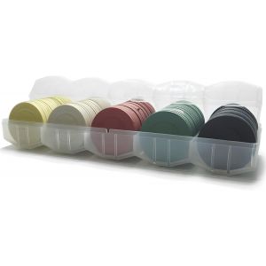 100 Pi&egrave;ces Jetons De Poker En Plastique Avec Bo&icirc;te De Rangement,5 Couleurs,Pour Bingo Et Jeu De Comptage Pour Enfants - Neuf