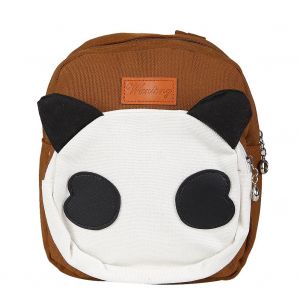Sac a dos en toile anti-perte pour enfant, joli sac a dos panda marron - Neuf