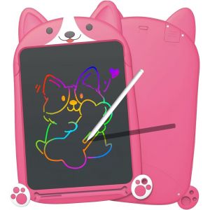 ERYI-Tablette Dessin Enfant, Tablette Enfants Cristaux Liquides, Ardoise Magique Pour Chiot Avec Stylet, Effacement En Un Clic Convient Comme Cadeau Éducatif Pour Les Enfants De 3 À 7 Ans (Rose) - Neuf