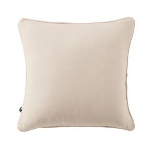 Coussin D&eacute;houssable 45 X 45 Cm Gaia Beige  Gaze De Coton Avec Passepoil &Eacute;l&eacute;gant - Neuf