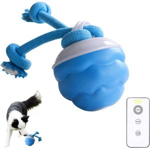 KAL-Balle Interactive Pour Chien Et Chien, Avec Télécommande, Jouet Électrique Avec Lumière Led, Jouet Interactif Pour Chat Et Chien, Balle Mobile Automatique Pour Chats Et Chiens, Bleue - Neuf