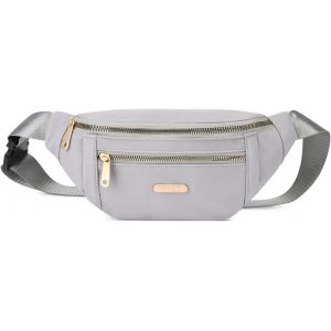 SJZG-Sac Banane Homme Femme Sac De Randonn&eacute;e Sacoche Bandouli&egrave;re De Ceinture Outdoor Sport Waist Pack Fanny Pack,Gris - Neuf