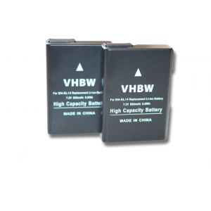 vhbw 2x Batterie compatible avec Nikon D5500, D5600 appareil photo digital reflex APRN (950mAh, 7,2V, Li-ion) avec puce d'information - Neuf