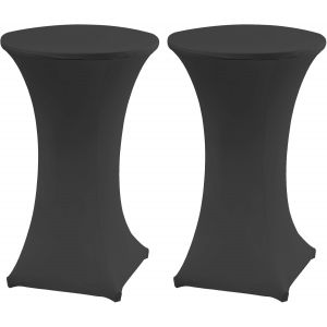 Ulteronixshop-Lot de 2 nappes rondes en &eacute;lasthanne - Lavables - Diam&egrave;tre : 80 x 110 cm - Pour mariage, salon, banquet, anniversaire, f&ecirc;te en plein air - Neuf