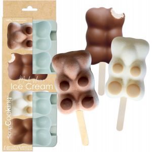 Kalanka-- Moule Silicone 4 Glaces Oursons - Pour Esquimaux, Sorbets, Glaces &Agrave; L&iquest;Eau - Popsicles Sur B&acirc;tons - Nounours Animaux - P&acirc;tisserie - 6770 - Neuf