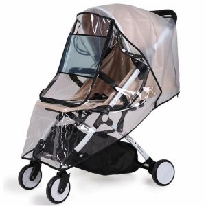 Housse De Pluie Universelle Pour Poussette, Capote De Pluie Pour Poussette, Fenêtre D'accès Confortable, Bonne Circulation De L'air, Sans Substances Nocives - Neuf