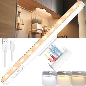 ERYI-Lampe Led Rechargeable Sous Meuble De Cuisine - Batterie De 3000 Mah - Intensité Variable - Pied Magnétique - Sans Fil - Pour Armoires, Bureaux, Chambres À Coucher, Garde-Robe - Neuf