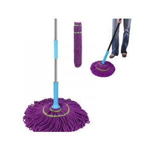 Balai serpill&egrave;re auto-essorant avec t&ecirc;te de rechange - Violet - Neuf