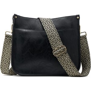 KALANKA-Femmes Sacs &agrave; Bandouli&egrave;re en Cuir Sac &agrave; Dos Dame Hobo Sac &agrave; Main Poches Zipp&eacute;es Sac Avec Sangle R&eacute;glable - Neuf