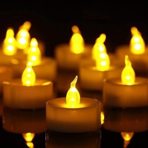 Bougies Led, Bougies Sans Flamme, 10 Bougies Led Bougies Non Parfumées Bougies Sans Scintillement Flamme Transparente Lumières Électriques - Neuf