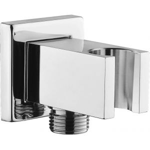 Coude d'alimentation murale avec support de douche à main, connecteur de tuyau de douche carré en laiton 1/2 - Neuf