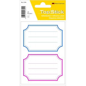 Eryi-1344 Étiquettes De Livre Ligné (78 X 53 Mm, 50 Feuilles, Papier, Mat) Auto-Adhésives, Autocollants Scolaires Neutres Pour Enfants, Filles Et Garçons, 100 Étiquettes D'école, Rouge Bleu Blanc - Neuf