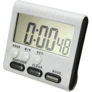 Minuteur De Cuisine Num&eacute;rique, Grand Format, Alarme Sonore, Minuterie De Four Et Horloge Pour La Cuisine, Fonction Compte &Agrave; Rebours Et Compte &Agrave; Rebours, Support R&eacute;tractable Avec Crochet Et Dos Magn&eacute;tique. - Neuf