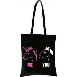 SJZG-Sac R&eacute;utilisable Fruit L&eacute;gume - Sac De Course Cabas Tote Bag Coton - R&eacute;sistant Anses Longues Noir - Neuf