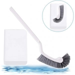 KAL-Brosse De Cuvette De Toilette Avec Support, Brosse De Salle De Bain Fine Et Compacte Pour Le Rangement De La Salle De Bain ¿ Brosse De Toilette Robuste, Ensemble De Nettoyage En - Neuf