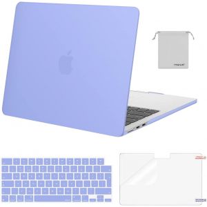 Coque Compatible avec MacBook Air M4 M3 M2 13 Pouces 2022-2025 (A3240/A2681/A3113) 13,6 Pouces Protection &Eacute;tui Rigide&Clavier QWERTY&Protecteur D'&eacute;cran&Sac Rangement,Ardoise Bleue - Neuf