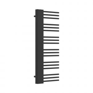 Radiateur s&egrave;che-serviettes chauffage salle de bain 50 mm acier 120 x 50 cm noir Helloshop26 03_0010403 - Neuf