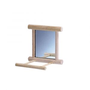 Accessoire Cage Pour Oiseaux Miroir En Bois Nobby Pet - Neuf