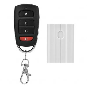 Controleur sans fil a code d'apprentissage 4 canaux DC12 V avec telecommande a 4 boutons - Neuf