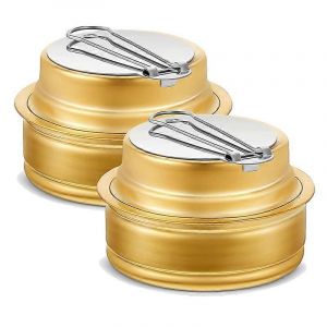 2 Pcs Laiton Alcool Brûleur Réchaud De Camping Avec Joint De Cuisson Plaque De Cuisson Camping De Randonnée Réchaud - Neuf