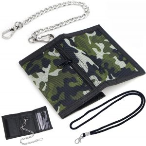 NSIECD-Portefeuille Fin RFID Wallet Porte-Monnaie &agrave; Trois Volets Porte Feuille Enfant Porte Monnaie de Voyage Portefeuille de Sport Zipp&eacute; pour Ado Gar&ccedil;ons Filles (Camouflage) - Neuf