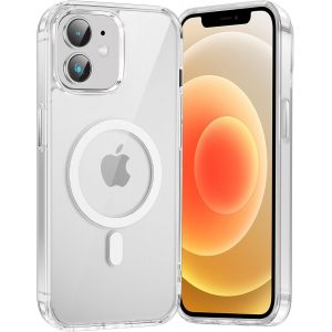 LORANKA-Coque Magn&eacute;tique pour Apple iPhone 12 Pro/12,Compatible avec MagSafe Recharge sans Fil,Transparent Etui PC Dur +TPU Bumper Antichoc Protection Housse pour iPhone 12/12 Pro 6.1"",Transparent - Neuf