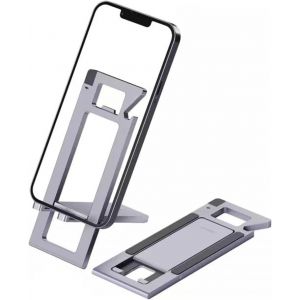 JGD-Support de t&eacute;l&eacute;phone Portable pour Bureau, Support de t&eacute;l&eacute;phone Pliable 5 en 1 en Aluminium avec d&eacute;capsuleur, ouvre-bo&icirc;te, r&egrave;gle, cl&eacute; pour iPhone 14, 13, 12, 11 Pro Max, Samsung Galaxy - Neuf