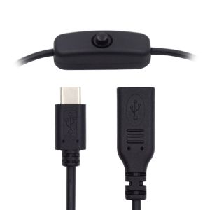 AYU-4A USB-C Type C Mâle vers Femelle Bouton Marche/Arrêt Interrupteur Bouton D'alimentation Pour Clavier Ordinateur Portable Raspberry Pi 4B Charge - Neuf