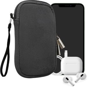 KAL-Housse Universelle Smartphone - Pochette De Protection 12,5 X 6,5 Cm Pour Téléphone Portable Xs - 3,5/4"" En Néoprène Gris - Neuf