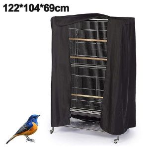 Housse De Protection Noire De Qualité Supérieure Pour Cage À Oiseaux Avec Doublure Argentée - Ajustement Parfait, Contrôle De La Lumière, Tissu Oxford Résistant, Accès Et Rangement Faciles - Neuf