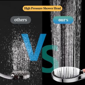 JGD-Pommeau de douche avec tuyau de 1,5 m, pommeau de douche haute pression avec 3 types de jet, pommeau de douche &agrave; &eacute;conomie d'eau - Neuf