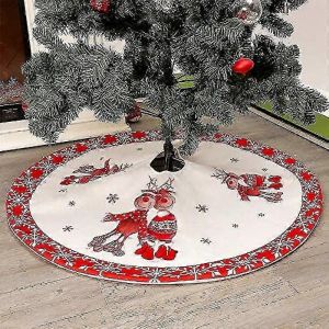 Jupe D'arbre De Noël De 120cm,Tapis D'ornement D'arbre De Noël Pour La Fête - Neuf